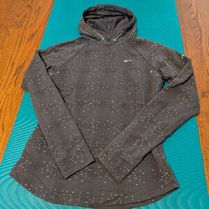 Dark Grey Nike Lightweight Hooded Shirt Medium